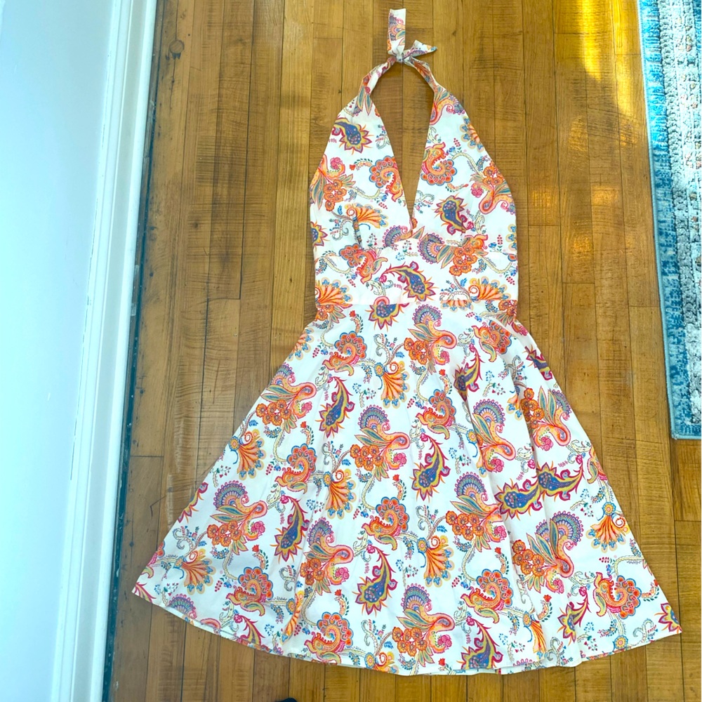 Paisley halter dress